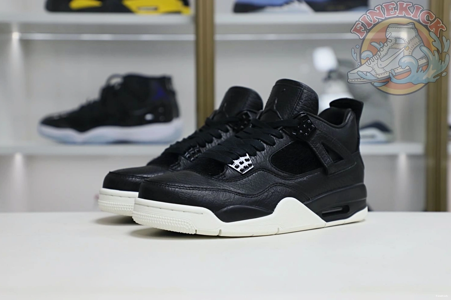 4 Air ponyhair black retro Jordan Jordan 0830